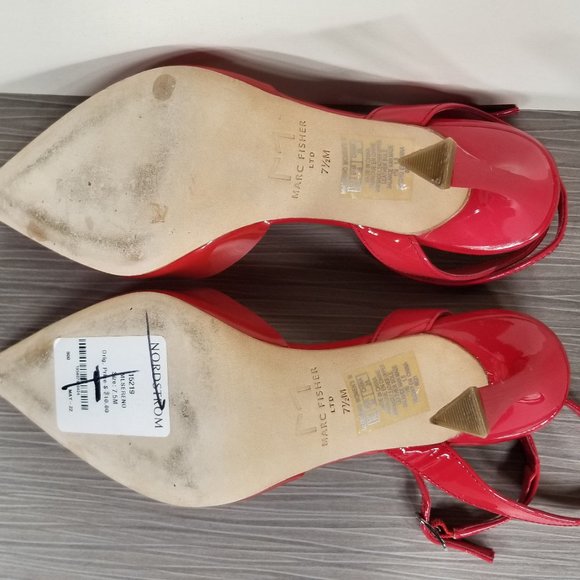 Marc Fisher Sereno Pump, Red , Womens Size 7.5 / 38 - Picture 10 of 11